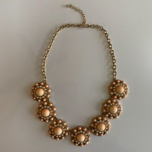 Peach Floral Statement Necklace